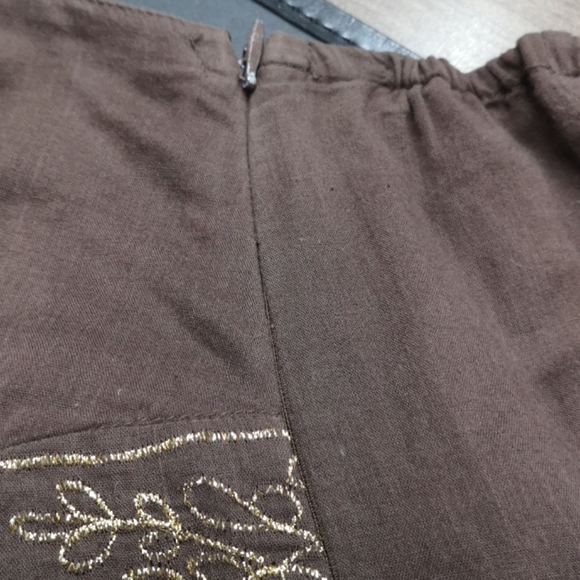 Reitmans boho halter dress with gold embroidery - Picture 7 of 12
